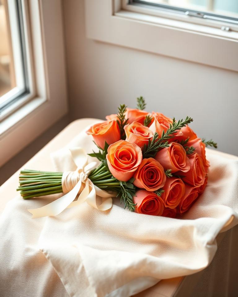 Coral Rose Handtie