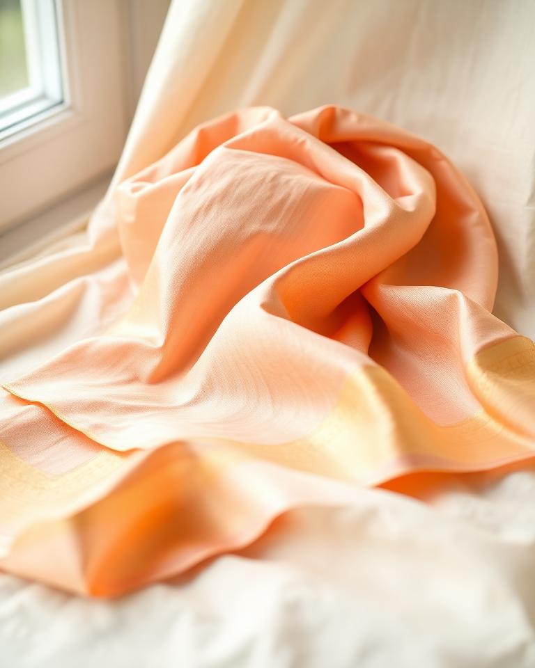 Peach Chanderi Silk-Cotton
